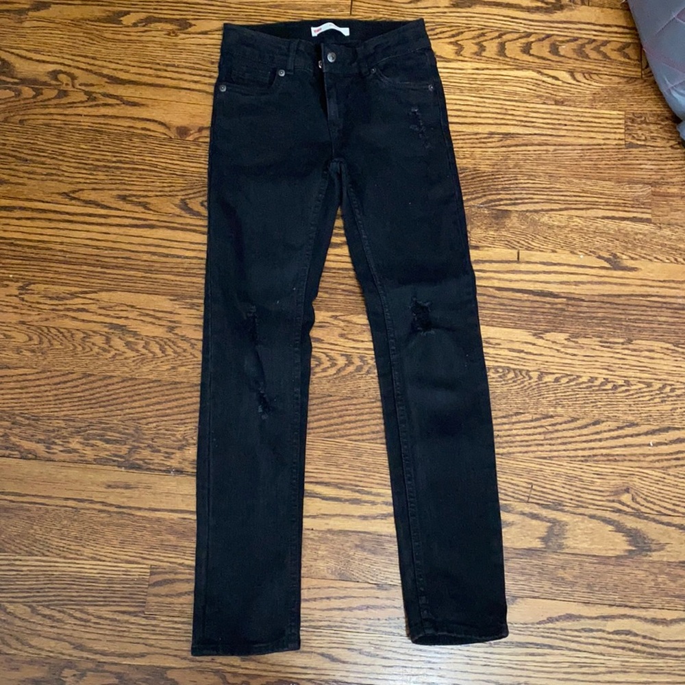 Levi kids black boyfriend jeans